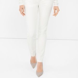 White House Black Market White Skinny Work pants